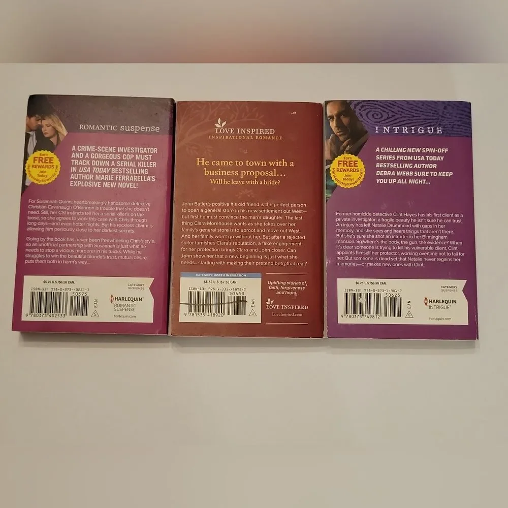 Romantic Suspense and Historical Romance Book Set
